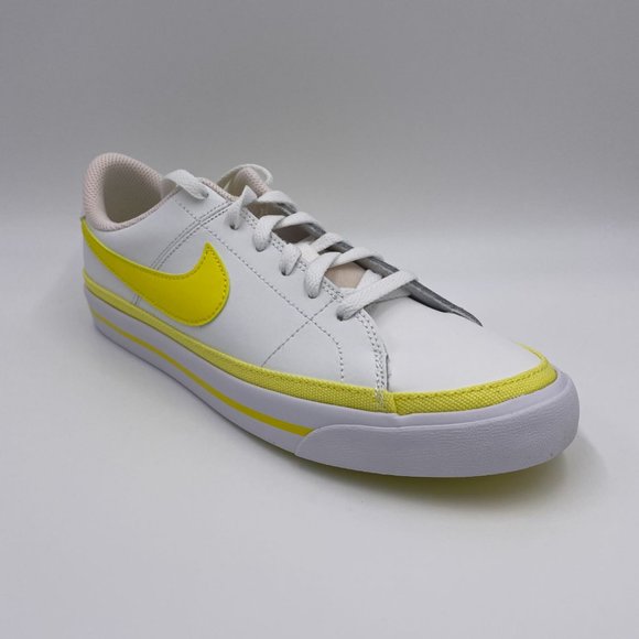 Nike Court Legacy White / Yellow Womens Shoes - Picture 7 of 8